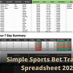 simple bet tracking spreadsheet